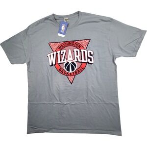 Washington Wizards NBA Men's Gray T-Shirt‎ Size XL Blue 84 Basketball Design NWT